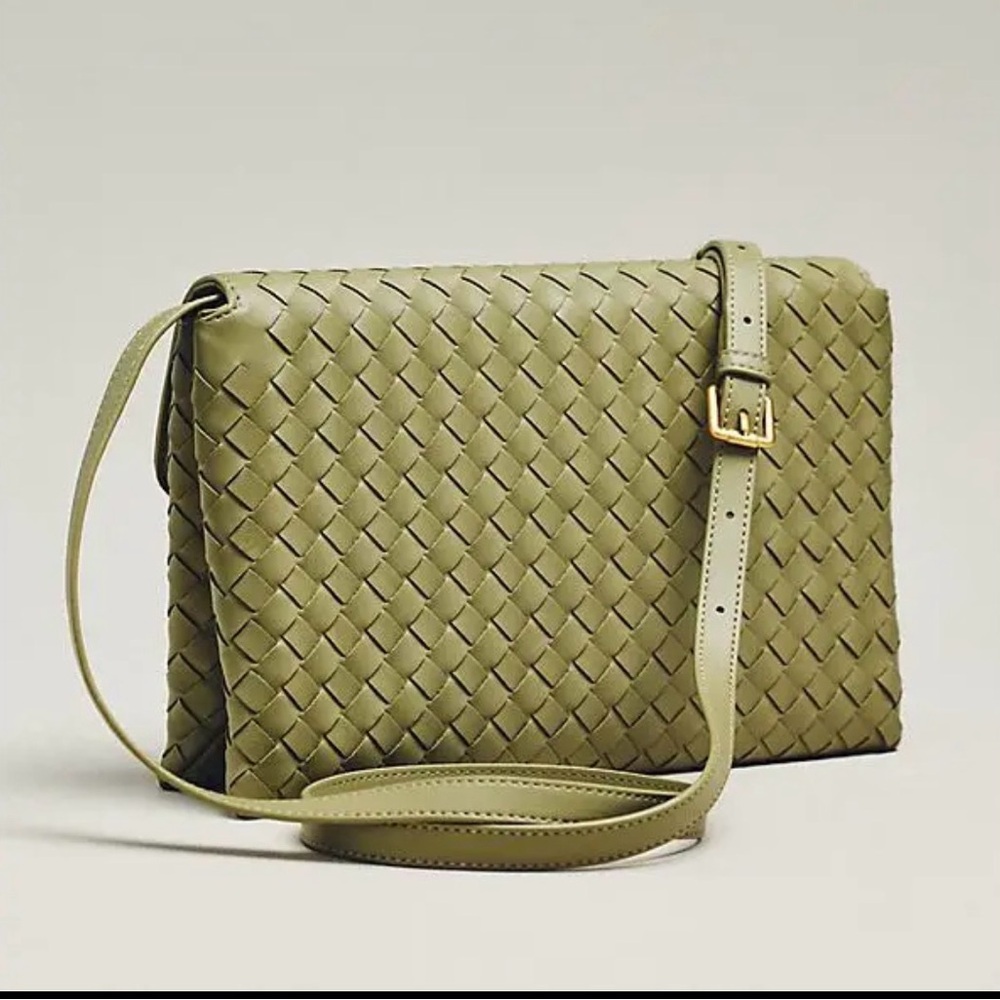 Anthropologie Foldover Woven Clutch - Picture 2 of 16